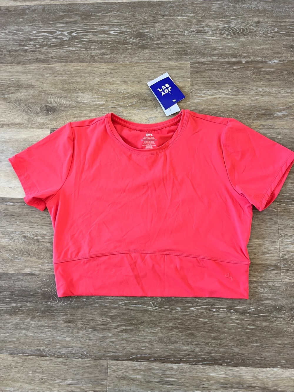 NWT JoyLab Women's Cropped Fit Short Sleeve Tee Rose Size XXL